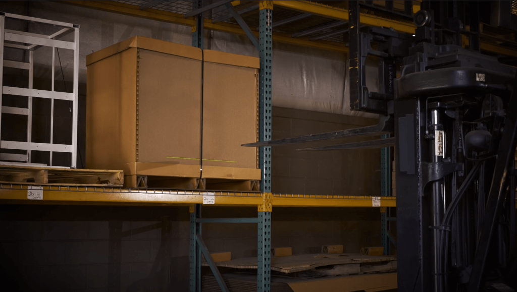 Integra Laser projecting on box